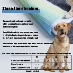 Lindo Chaleco de entrenamiento para perros Arco Iris, chaleco de refrigeración por evaporación de agua ajustable para clima cálido, chaleco de refrigeración para perros - Product Image 6
