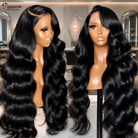 Peluca frontal de encaje HD 13x6 al por mayor, cabello humano virgen vietnamita, onda corporal, color ombré con reflejos, sin pegamento, pre-arrancada, línea de cabello natural