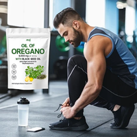 Capsules de gel d'huile d'origan OEM 1000mg pour le soutien immunitaire des cheveux et du cerveau Capsules d'huile de graines noires d'huile d'origan