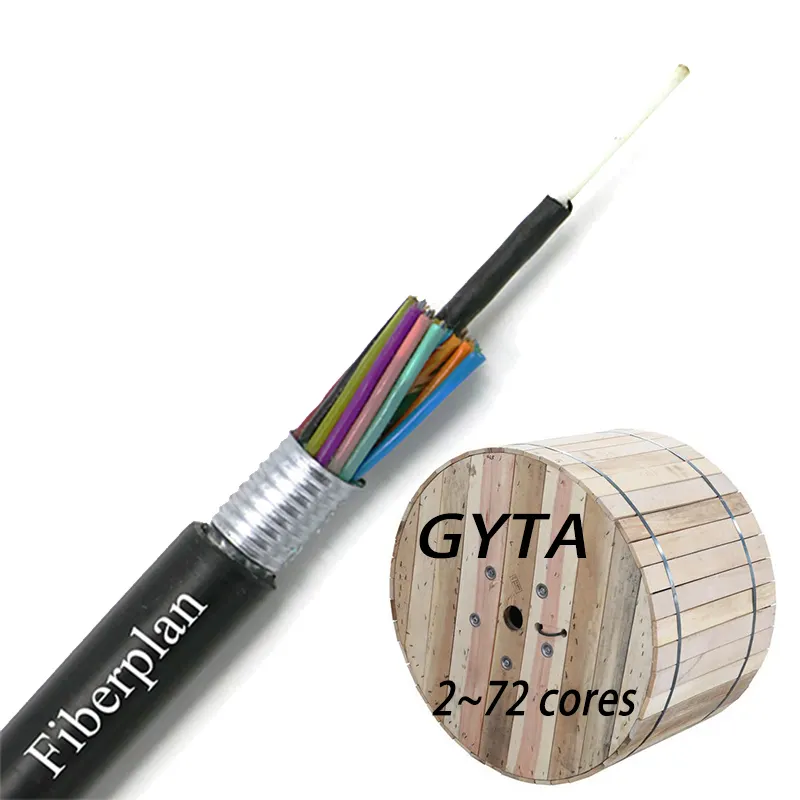 Fiberplan entierro directo GYTA GYTS fibra a granel China cable de fibra de comunicación óptica