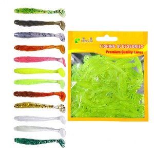 Lot Appâts Plastique Pêche - Vers, Larves, Craws, Grenouilles (Multicolore, Eau Douce)