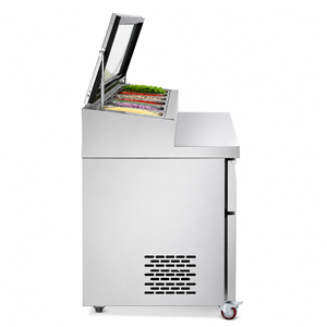 Estación de Preparación de Pizza y Barra de Ensaladas <span class=keywords><strong>HD1500</strong></span>, Refrigerador de Acero Inoxidable con Ventilador de Enfriamiento y Control Digital - Product Image 5