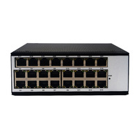 Switch Ethernet Industriel Gigabit 24 Ports sur Rail DIN 10/100/1000 Mbps Non Géré pour Réseau Principal et Salle de Contrôle