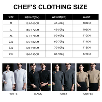 Atlantis Uniforme de chef de cuisine professionnel Uniformes de cuisine à manches longues Uniformes de chef de cuisine personnalisés Uniformes de chef de boulanger