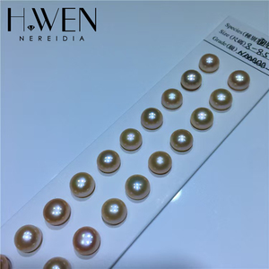 Hạt ngọc trai nước ngọt tự nhiên chất lượng 3-6A, màu trắng hồng tím, kích thước 2-13mm, bán khoan, đáy phẳng, hạt rời - Product Image 4