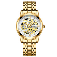 Montre homme étanche transfrontalière de luxe léger, lumineuse, à quartz, bracelet en acier inoxydable, résistante à l'eau 30M