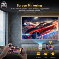 Projecteur LCD LR HCS350 Home Theater 1080P 4K compatible Android 11 3D, portable, double bande WIFI, avec 240 lumens et 1 Go de RAM