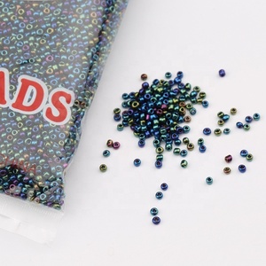 Werksverkauf Hochwertige galvani sierte Metall farbe Glass amen perlen 2mm 450g Packung Samen perlen für die Herstellung von <span class=keywords><strong>Diy</strong></span>-Schmuck - Product Image 6