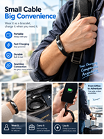 Bracelet de mode 2-en-1 : Câble USB vers Type C pour charge rapide et transfert de données, design élégant et portable
