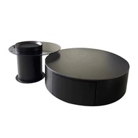 Table basse ronde en pierre de roche moderne, simple et créative, pour la maison, l'appartement, l'hôtel, combinaison