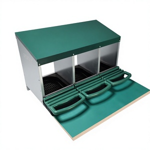 Caja de Nidificación de Alta Calidad con 3 Orificios para Gallinas, Caja para Poner Huevos para Gallinero de Jardín - Product Image 3