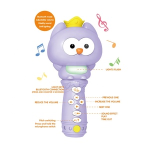 Jouets multifonctions pour bébés Microphone de dessin animé Éducation des enfants Éducation précoce Histoire Microphone <span class=keywords><strong>Chanter</strong></span> des chansons Musique légère - Product Image 2