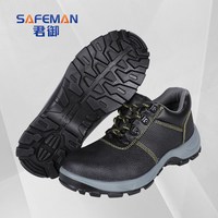 Zapatos de Seguridad SAFEMAN E6011 de Corte Bajo con Puntera de Acero, Antiestáticos, Antideslizantes, de Cuero, Calzado Industrial