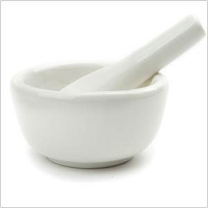 ผลไม้และ Herbes เครื่องมือบดพอร์ซเลนสีขาวปูนและชุดสาก - Product Image 3