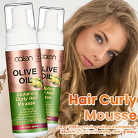 Mousse Coiffante Sans Alcool et Fixation Forte, Anti-Frisottis et Volumisante pour Cheveux Bouclés et Ondulés, Marque Privée