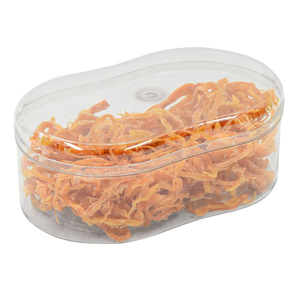 Boîte en plastique transparente de forme incurvée spéciale avec couvercle, flexible et de qualité alimentaire, pour le stockage et l'emballage de fruits secs, de collations, de desserts et de produits de boulangerie - Product Image 2