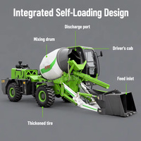 Nouvelle conception de bétonnière mobile auto-chargeante, camion bétonnière auto-chargeant 4m3