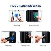 Sistema de Casa Inteligente KROVI B09 con Conexión WIFI, Cerraduras Inteligentes de Aleación de Aluminio, Opción de Almacenamiento de Datos en la Nube para Hogar y Oficina, Madera