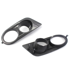Bmw E46 M3 Dual Fog Light Bezels 2001 2006 Glossy Black <b>Abs</b> Plastic Bumper Lower Grille Trim Cover - Product Image 3