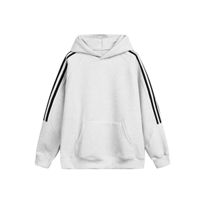 Sudadera con Capucha para Mujer, Color Sólido, Estampado con Logotipo, Informal, para Otoño, Corte Regular, con Bolsillos, Mezcla de Algodón, Tejido de Punto - Product Image 5