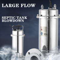 Pompe à eau submersible multi-étages à haute pression QY, autoportante, pour eaux usées et eau propre, avec coupeur, 0,75 kW, 220 V/380 V, débit de 10 m/h