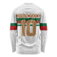 Maroc chemises de football personnalisées motif complet chiffres numéros maillots à manches longues vêtements de sport respirant léger haut à manches longues