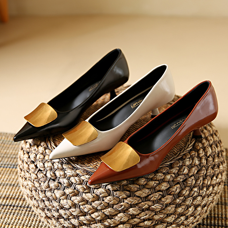 Toe Business Casual Pumps Youngshow Kitten Heels For Women Dress