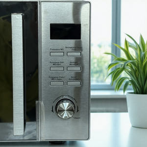 Horno <span class=keywords><strong>Microondas</strong></span> con <span class=keywords><strong>Grill</strong></span> y Pantalla LED de 30L (1.2 Pies Cúbicos) para Uso Doméstico, 220V, Encimera, Eléctrico, con Bloqueo para Niños, <span class=keywords><strong>Acero</strong></span> <span class=keywords><strong>Inoxidable</strong></span> - Product Image 2