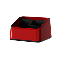 Porte-stylo bureau organisateur stockage papeterie bureau noir porte-stylo tasse pour bureau rotatif en plastique stylo organisateur double usage