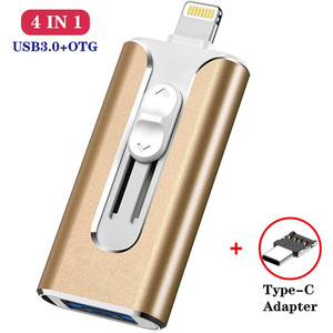 Nuova Chiavetta USB 3.0 per Telefoni Android OTG Tre-in-Uno con Design Creativo Push-Pull in Metallo e Incisione Logo - Product Image 3