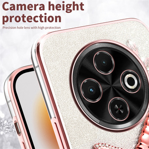 Étui à <span class=keywords><strong>fleurs</strong></span> béquille électrolytique étui de téléphone portable pour Tecno Spark 30C Go 1 Go 2025 Pop 9 housse antichoc - Product Image 5