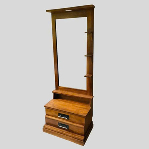 High Quality Classic Solid Wood Makeup Vanity Wooden <b>Dressing</b> <b>Table</b> <b>with</b> Mirror Bedroom <b>Storage</b> Vanity Desk Freestanding - Product Image 3