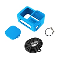 Étui en silicone pour caméra d'action 13, protecteur d'écran en verre trempé noir, film protecteur, couvercle latéral de la batterie, capuchon d'objectif