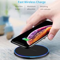 Chargeur sans fil en alliage d'aluminium Gy-68, vente en gros, 15W, charge rapide, design fin et écologique, certifié, boîte cadeau, 9V/2A