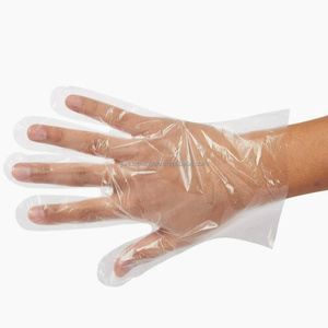 Прозрачные одноразовые перчатки из HDPE, 0.6 г, гладкие, пищевые, без латекса, водонепроницаемые, 26 см, толстые, нескользящие, прочные - Product Image 2