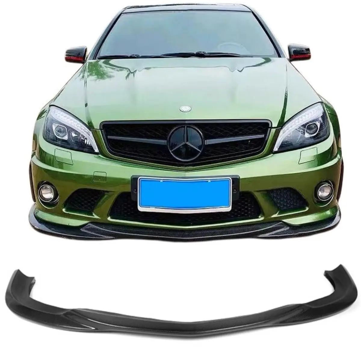 W204 Accessoires Koolstofvezel Voorlip Voor Mercedes Benzw204 C63 Amg 2008-2011 Voorbumperlip