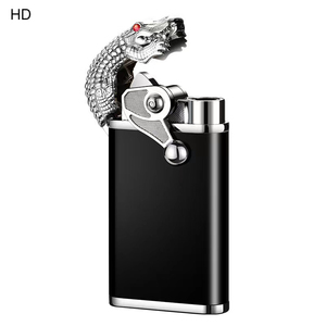 Encendedor croc de doble llama con logo personalizado, nuevo diseño, 2,0, venta al por mayor - Product Image 1