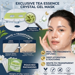 Masque facial hydratant à absorption visible, marque privée, 2 pièces, masque en <span class=keywords><strong>feuille</strong></span> plié effet cristal, Corée - Product Image 2