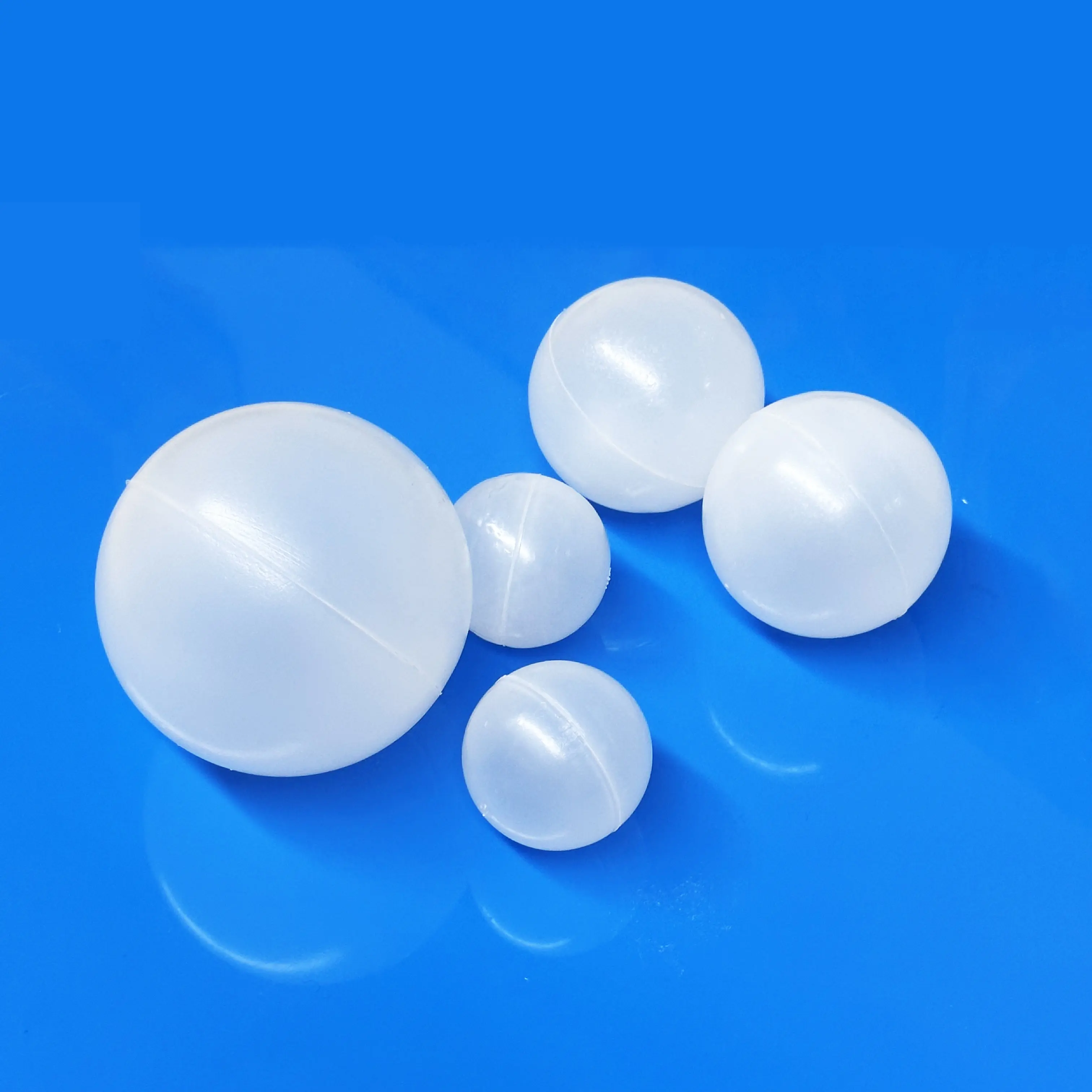 PVC PVDF plástico oco flutuante bola transparente plástico esfera branco plástico bolas atacado