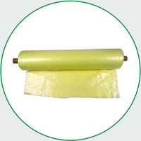 Film de couverture de serre de toit en plastique PE Film poly agricole de couleur jaune résistant aux UV