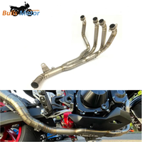 Tuyau d'échappement 2017 + pour kawasaki Z900 se connecter au tuyau avant de silencieux d'origine 304 acier inoxydable/alliage de titane