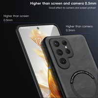 Pour Samsung Galaxy S25 Ultra S26 S24 Plus S23 S22 S21 FE Coque arrière ultra fine anti-chute OLGE en cuir magnétique pour téléphone