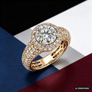 <b>Custom</b> Silver/10K/14K/18K Solid Gold 1.0 Carat VVS-VS Quality Round Lab Grown Brilliant Cut Diamond engagement <b>Ring</b> - Product Image 3
