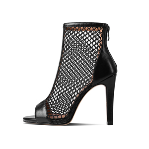 Summer Open <b>Toe</b> Cutout Booties Sandal Shoes Women's Peep <b>Toe</b> Stiletto High Heel Mesh Ankle Boots - Product Image 3