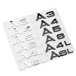 Convient aux badges <span class=keywords><strong>Audi</strong></span> Badges de numéro arrière Badges 4WD Badges latéraux et badges de déplacement pour les modèles A3/A4L/A6L/A8L Décoratifs - Product Image 1