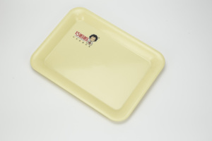 Nhà máy cung cấp nhựa nhỏ có kích thước tùy chỉnh in tròn góc hình chữ nhật chống trượt nhà bếp trẻ em nhà hàng phục vụ khay - Product Image 6