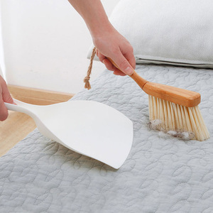 Mini Wooden Broom And Dustpan Set With Hanging Rope <b>Small</b> Desktop Cleaning Tool Fine Soft Broom For Keyboard - Product Image 4