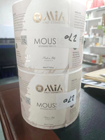 Étiquettes personnalisées en papier à texture perlée avec logo en feuille d'or en relief Autocollant adhésif de luxe pour produits cosmétiques SOINS DE LA PEAU Articles en rouleau