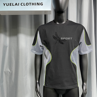 T-shirt d'été ample vintage coupe carrée à séchage rapide et respirant en maille à manches courtes pour homme - Vente en gros