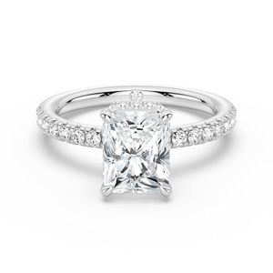 Anillo de Compromiso de Oro de 10K, 14K, <span class=keywords><strong>18K</strong></span> con Moissanita de 2CT VVS, Anillo de Boda para Mujer con Certificado GRA, Joyería Personalizada de Fábrica SGARIT - Product Image 2